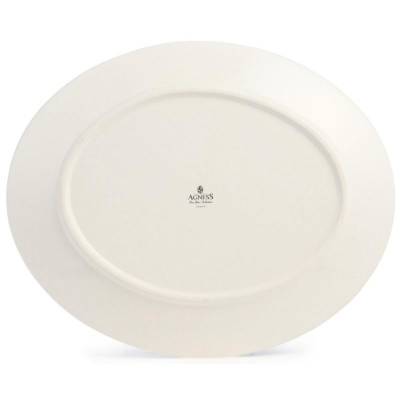 358-2340 Блюдо овальное Agness 'С новым годом!' 31.5х25.5х3см-2