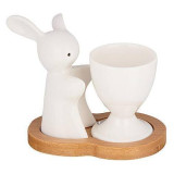 359-486 Набор Lefard 'Native' 3предм 'Кролик' подставка для яйца + солонка + дер.подставка