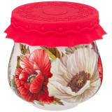 359-802 Баночка с силиконовой крышкой 'Маки' 180мл