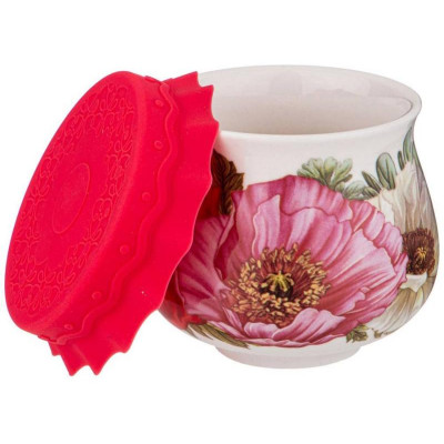 359-802 Баночка с силиконовой крышкой 'Маки' 180мл-2