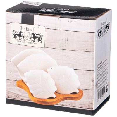 474-207 Набор для специй Lefard 'Native' 3предм на дер.подставке 13.5х9см-1