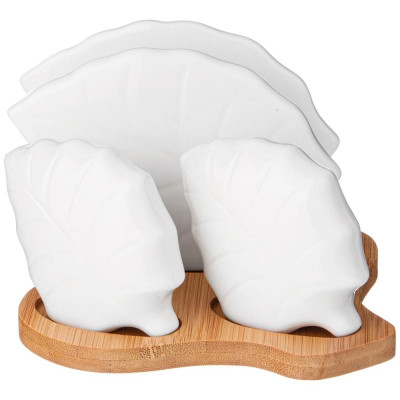 474-207 Набор для специй Lefard 'Native' 3предм на дер.подставке 13.5х9см-2