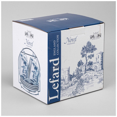 577-216 Чайный набор Lefard 'Novel' на металл. подставке 4шт 220мл-1