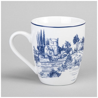 577-217 Набор кружек Lefard 'Novel' на дерев. подставке 4шт 380мл-6