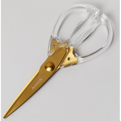 671-026 Кухонные ножницы цвет айвори, титановое покрытие лезвия 20.5см