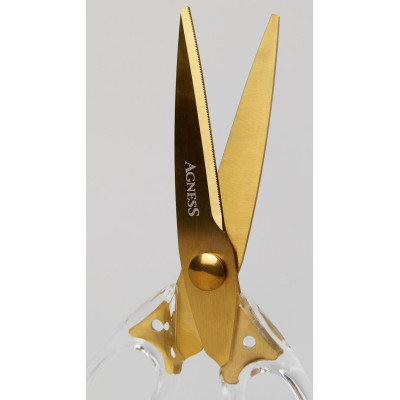 671-026 Кухонные ножницы цвет айвори, титановое покрытие лезвия 20.5см-4