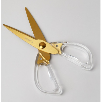 671-026 Кухонные ножницы цвет айвори, титановое покрытие лезвия 20.5см-5