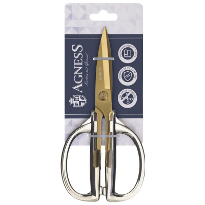 671-034 Кухонные ножницы цвет серый, титановое покрытие лезвия 19.5см-1