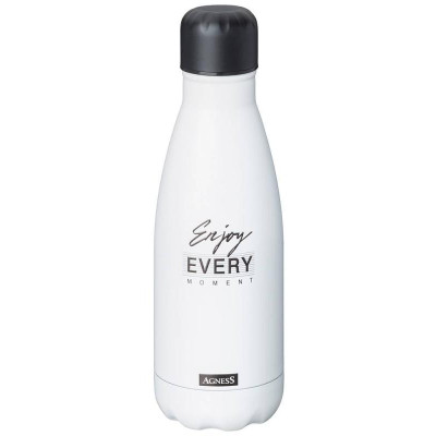 709-082 Термобутылка 'Break time' нерж.сталь 350мл белый