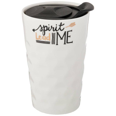 756-229 Кружка с двойными стенками и пластиковой крышкой ' Кофемания' 300мл