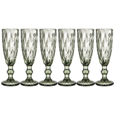 781-116 Набор бокалов для шампанского 'Ромбо' 6шт 'Muza color' 150мл