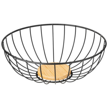 790-363 Фруктовница Agness металлическая цвет: black, 25х9см