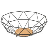 790-364 Фруктовница Agness металлическая цвет: black, 28х10см