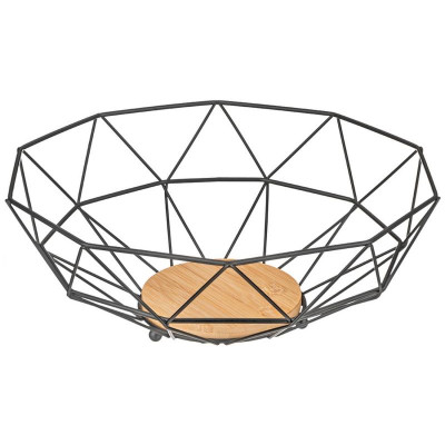 790-364 Фруктовница Agness металлическая цвет: black, 28х10см