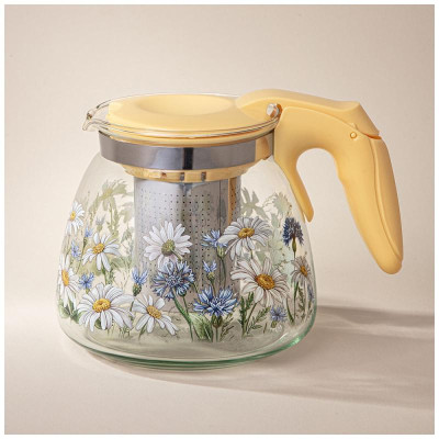 885-111 Чайник заварочный Agness с фильтром 'Васильки' 900мл