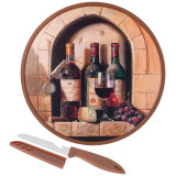 895-178 Доска разделочная d27.5х1.2см с ножом