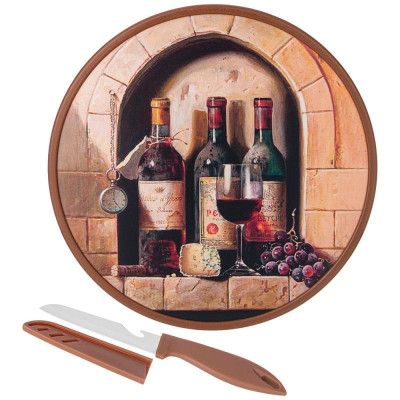 895-178 Доска разделочная d27.5х1.2см с ножом