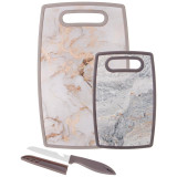 895-197 Набор досок разделочных 3шт (23х37х1.2/ 16х25х1.2 / 21х3х1.5см) с ножом