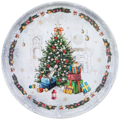 898-130 Поднос сервировочный Agness 'Новый год' 33х2.1см
