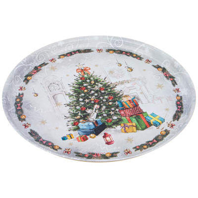 898-130 Поднос сервировочный Agness 'Новый год' 33х2.1см-1