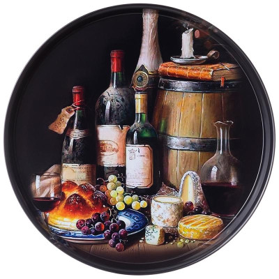 898-143 Поднос сервировочный Agness 'Винный погребок' 33х2.1см