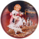 898-205 Поднос сервировочный Agness 'Девочка с собачками' 33х2.1см