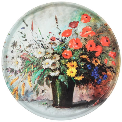 898-220 Поднос сервировочный Agness 'Полевые цветы' 33х2.1см