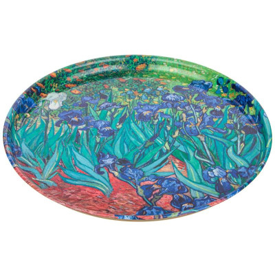 898-222 Поднос сервировочный Agness ' Классика.Ирисы' 33х2.1см-1