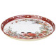 898-237 Поднос сервировочный Agness 'Снегири' красный 33х2.1см