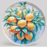 898-244 Поднос сервировочный Agness 'Citrus charm' 33х2.1см
