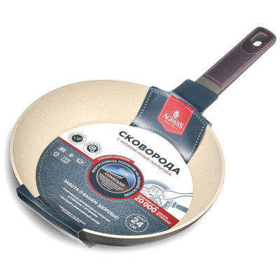 902-101 Сковорода с антипригарным покрытием Pfluon marble (24х4.8см)-3