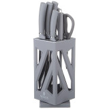 911-761 Набор ножей Agness на пласт.вращающейся подставке 8предм