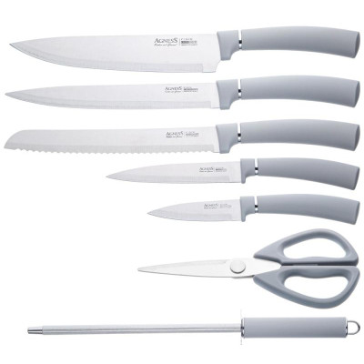 911-761 Набор ножей Agness на пласт.вращающейся подставке 8предм-2