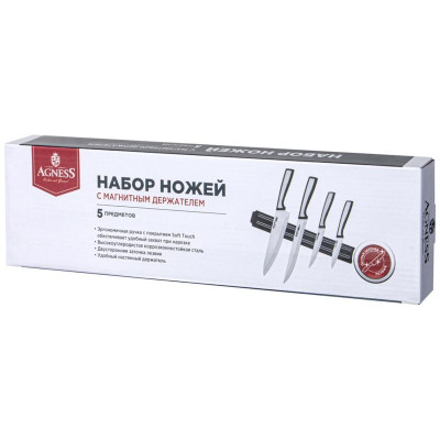 911-777 Набор ножей Agness с магнитным держателем, 5пр-1