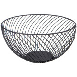 917-118 Корзина для фруктов черная 25.5х25.5х13см