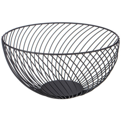 917-118 Корзина для фруктов черная 25.5х25.5х13см