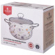 943-098 Кастрюля Agness (3.8л) эмалированная со стеклянной крышкой серия 'Flower story'
