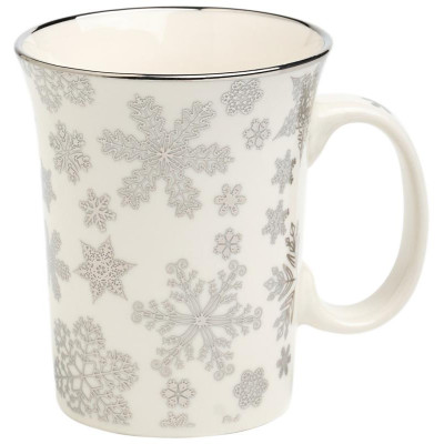 97-758 Кружка Lefard 310мл серебро снежинки