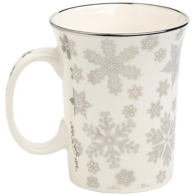 97-758 Кружка Lefard 310мл серебро снежинки-1