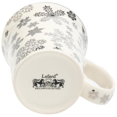 97-758 Кружка Lefard 310мл серебро снежинки-3