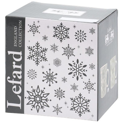 97-758 Кружка Lefard 310мл серебро снежинки-4