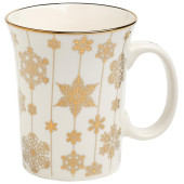 97-759 Кружка Lefard 310мл золото снежинки