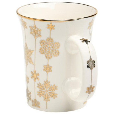 97-759 Кружка Lefard 310мл золото снежинки-2