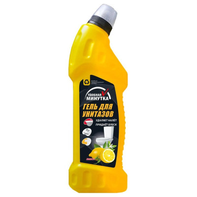 307611 Гель для чистки унитазов с Лимоном 750мл 1/12 Удобная минутка