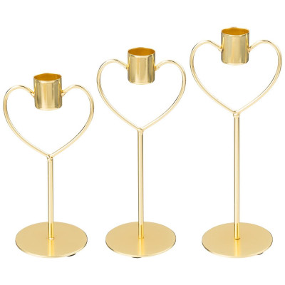 Набор подсвечников из 3-х шт. 8,3х6,8х16,5/19,5/22,5 см BRONCO 120-201