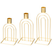 Набор подсвечников из 3-х шт. 8х8х13,6/17*20,7 см BRONCO 120-204