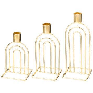 Набор подсвечников из 3-х шт. 8х8х13,6/17*20,7 см BRONCO 120-204