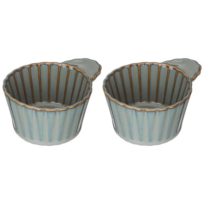 Набор форм для выпечки и сервировки "SOUL KITCHEN"2 шт. 8/10*8*4,5см 100мл синий (кор=72наб.) BRONCO 189-362