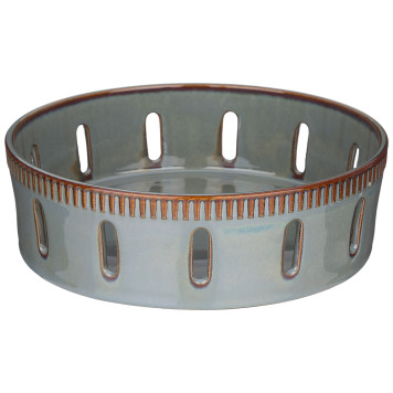 Ваза сервировочная "SOUL KITCHEN" 20*6,5 см синяя (кор=24шт.) BRONCO 189-382