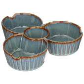 Менажница 4 секции "SOUL KITCHEN" 22*5 см синяя (кор=16шт.) BRONCO 189-393